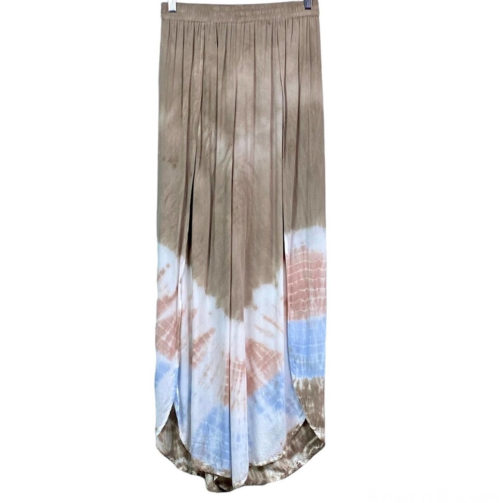 Young Fabulous & Broke Tie-Dye Cropped Pants - Brown and Blue